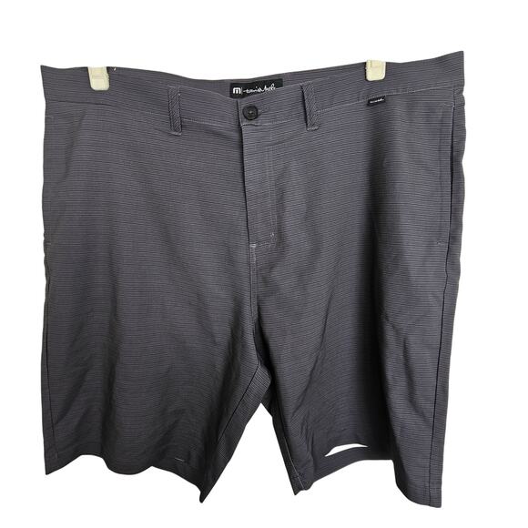 Travis Mathew Shorts Gray Striped Shorts with Pockets Men 40 - Picture 1 of 5